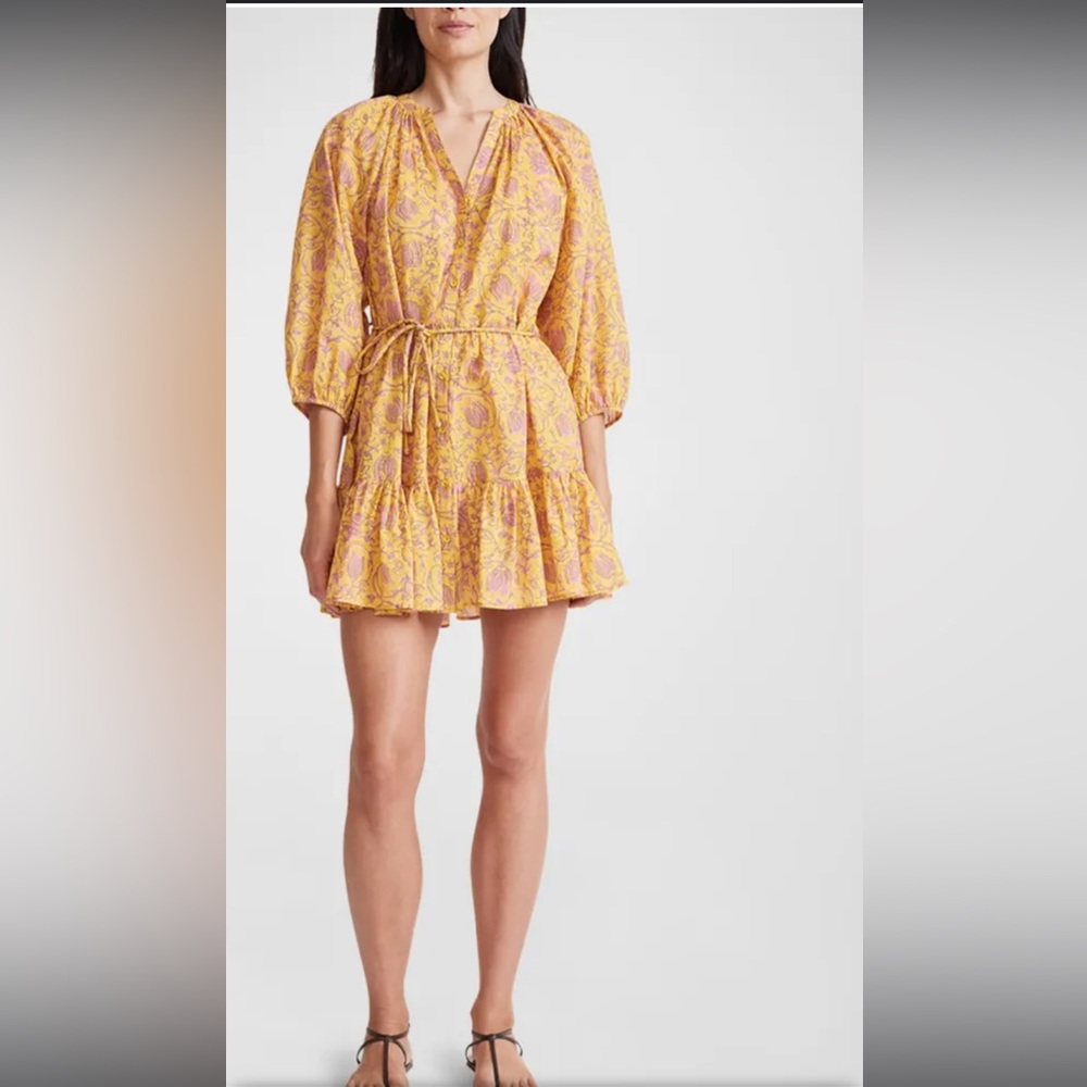 Apiece Apart print cotton mini dress